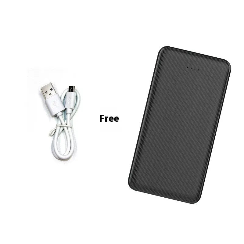 20000mAh black plastic power bank with multi-USB ports for self-heating vest