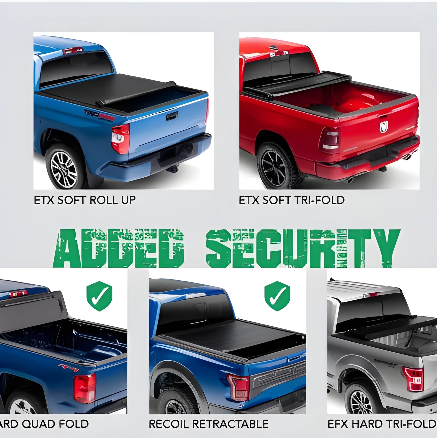 Black PVC soft roll roller shutter cover fitted on Ford Ranger 5ft pickup truck bed