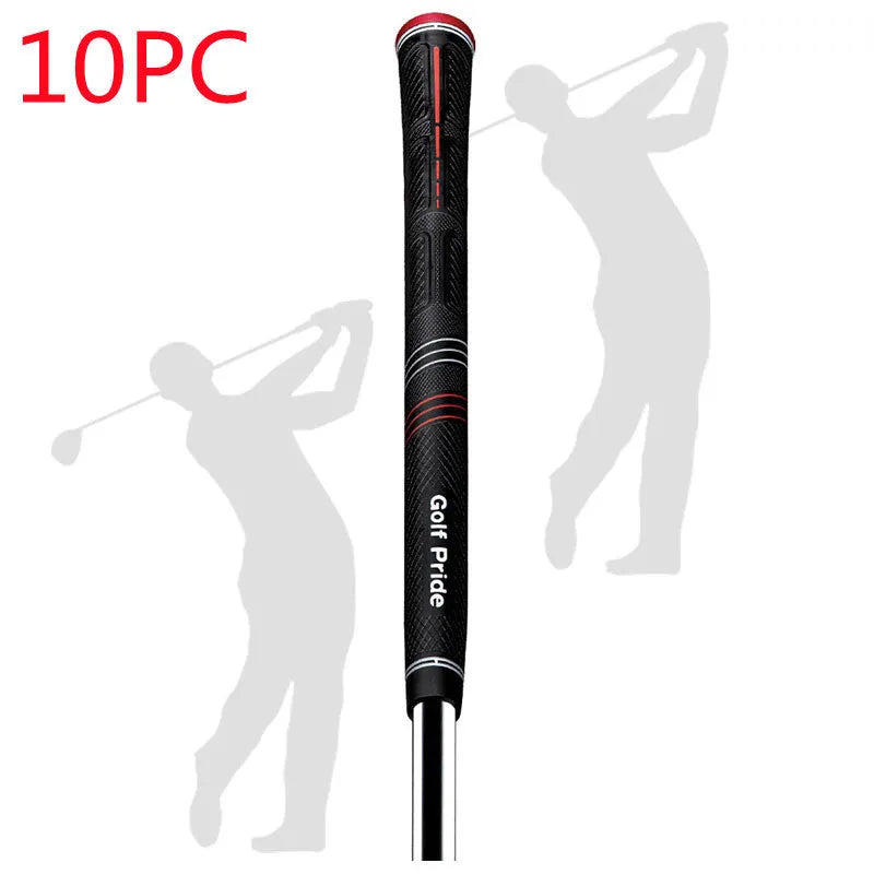 Blue PU golf grip for iron or wood clubs with non-slip surface pattern, midsize option