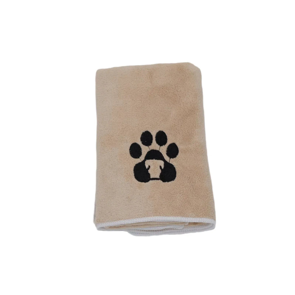 Brown ultra-fine fiber pet towel for dogs, water absorbing and quick drying, size 35x75cm