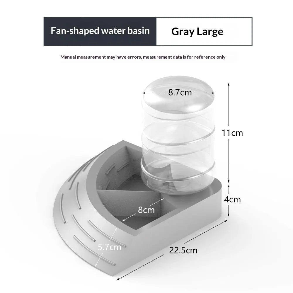 Multi-functional plastic reptile water bowl in gray, medium size, for feeding and hydration in a vivarium