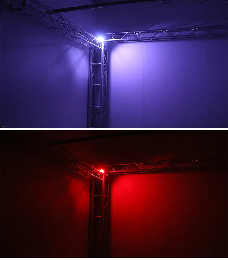 Compact white 48 LED professional strobe light for stage and club sound-activated flashing.