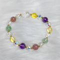 Women's crystal bracelet with manual crafted nine tail fox animal zodiac design