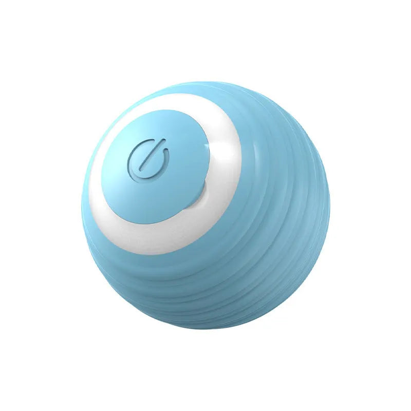 Blue automatic moving bouncing rolling ball smart cat toy for indoor cats with rechargeable design