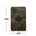 Tactical Velcro armband patch with luminous spade camouflage embroidery on nylon, 8x5cm
