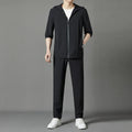 Korean summer hooded sun protection suit set in loose casual fit