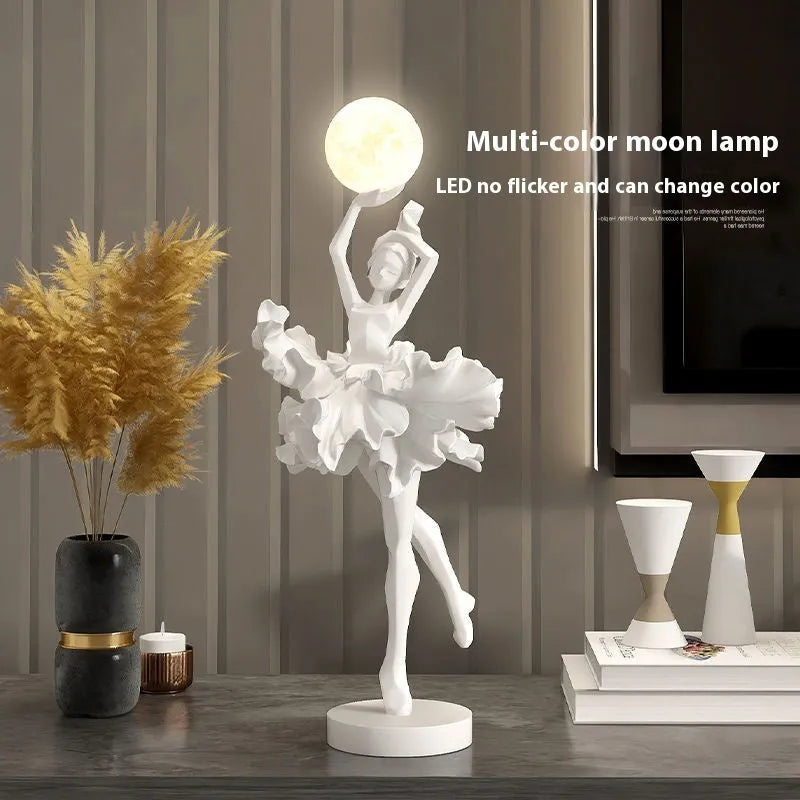 Resin decorative night light with USB charging in four colour options
