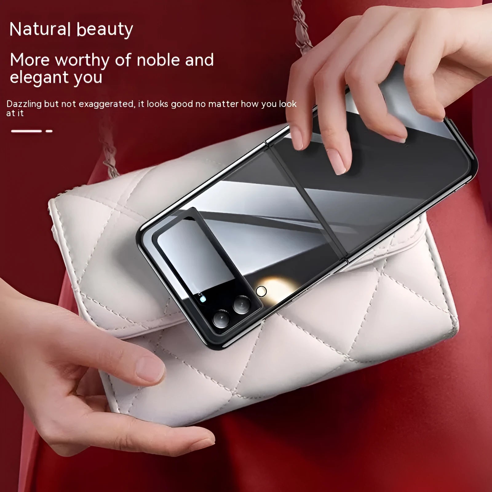 Hard PC transparent electroplating back cover phone case for Samsung Z Flip 3 5G, Z Flip 4, and W23 Flip in black, blue, and silver
