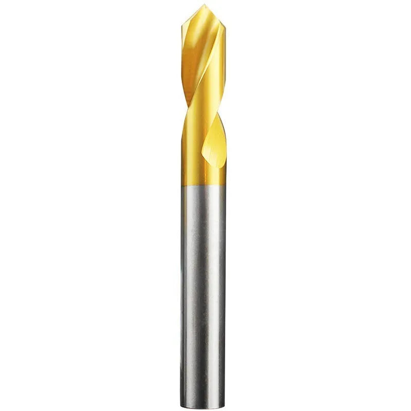 Cobalt HSS titanium coated spot drill with straight shank for metal spotting