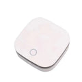 White USB-powered air purifier for car use with negative ion sterilisation technology