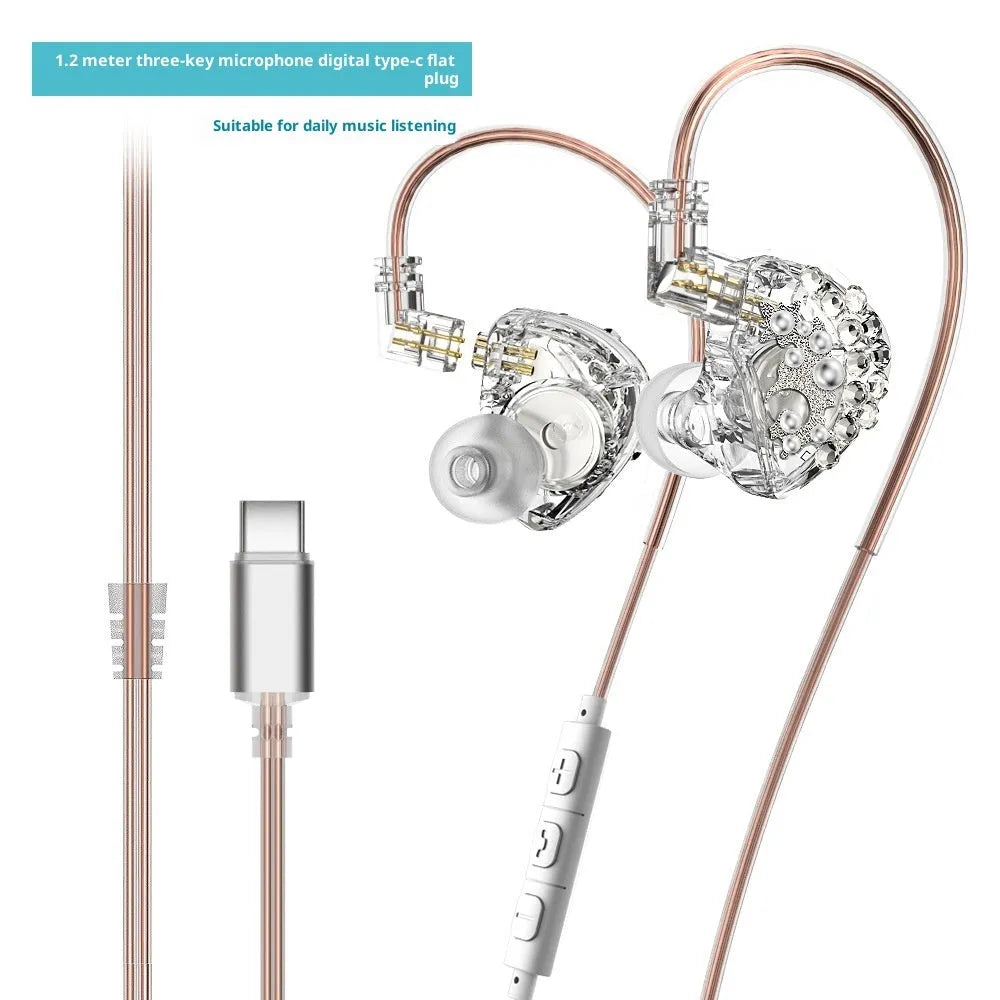 Athena Z wired in-ear ear headphones with L-curved plug, creative design, available in multiple cable lengths