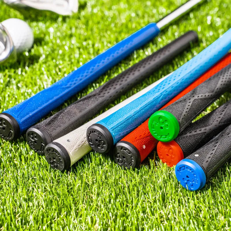New golf club grip in TPE material, non-slip, available in multiple colours, on white background