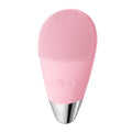 Silicone ultrasonic facial cleansing brush in Lake Blue with three speed gears for deep cleaning