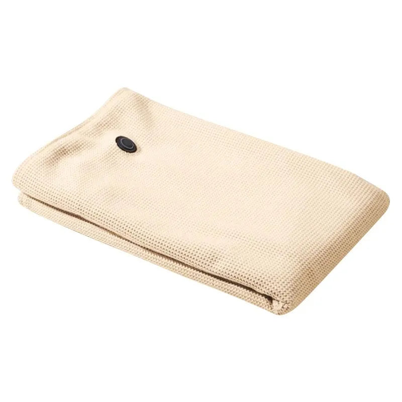 Washable electric heated throw blanket 150x80cm in Gardenia Green with rechargeable power bank