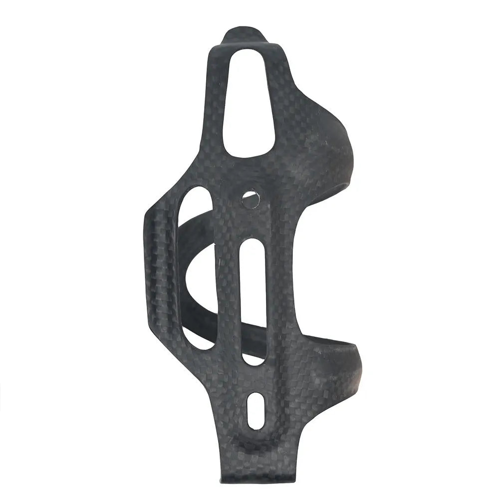 Toray T700 all-carbon fibre side-pull bicycle water bottle cage in black.