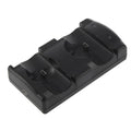 Black PS3 dual controller charging dock with USB connection for wireless charging