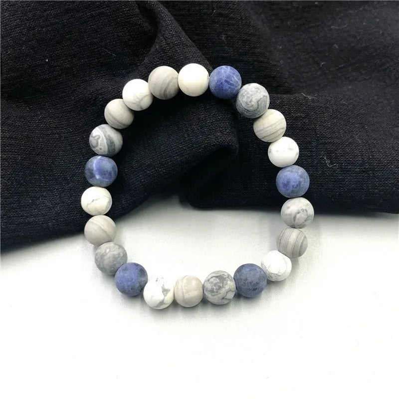 Handmade planet stone starry bracelet with U-shaped design for men
