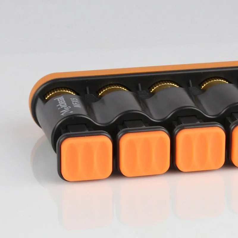 Grey or orange silicone finger trainer for hand muscle development