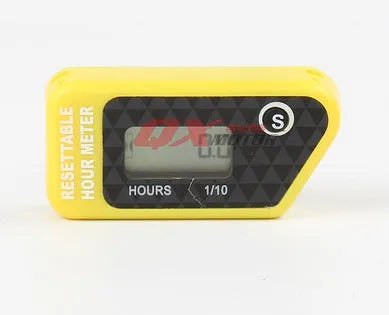Black waterproof LCD digital maintenance reminder timer for ATV motorcycle boat and lawn mower.