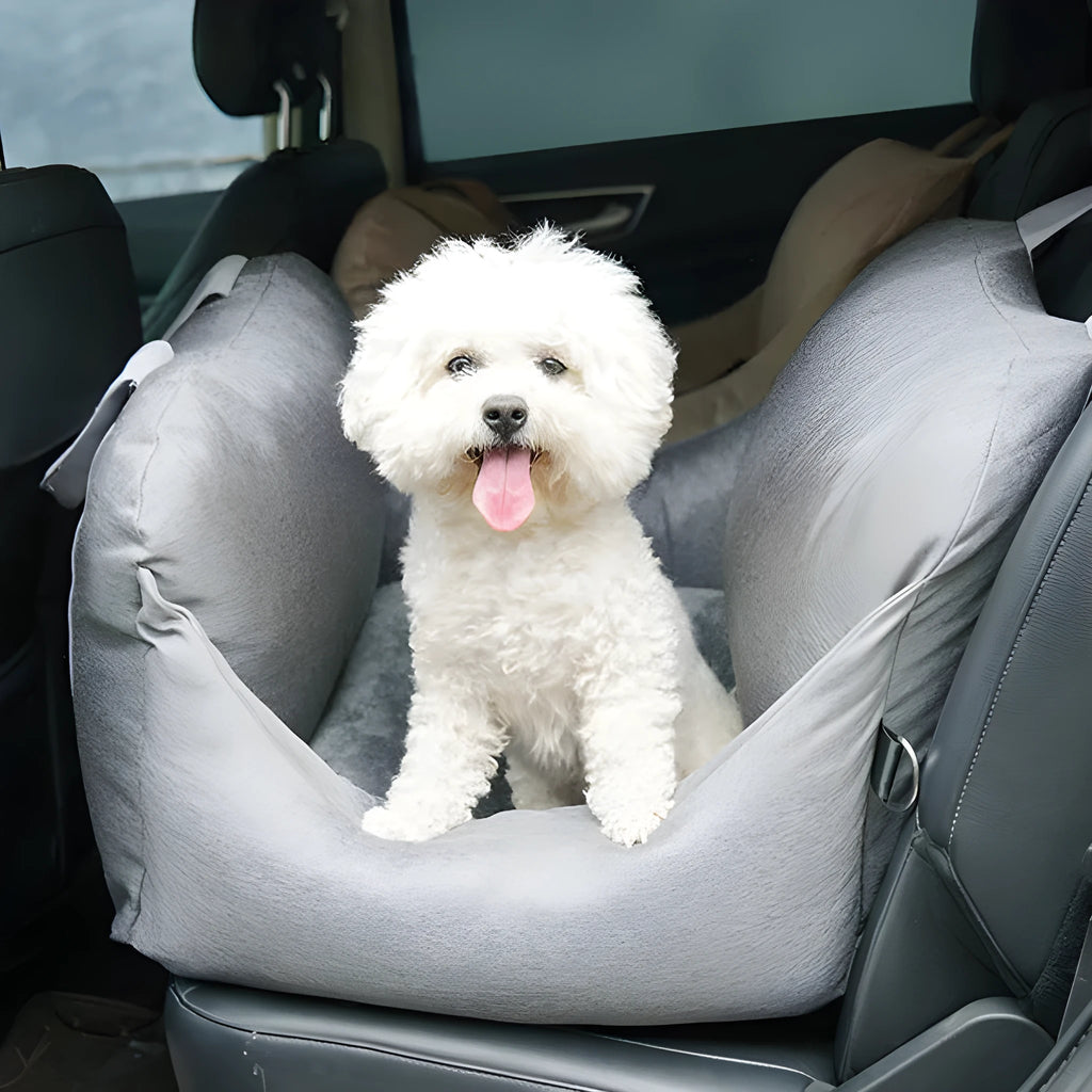 Removable washable pet travel mat car cushion for small dogs and cats with adjustable buckle