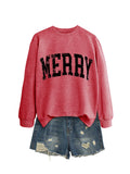 Cotton women's round neck long sleeve sweater in blue with white colour map, autumn winter casual wear