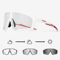 TR90 semi-rimless cycling sunglasses with photochromic lens in multiple colour options