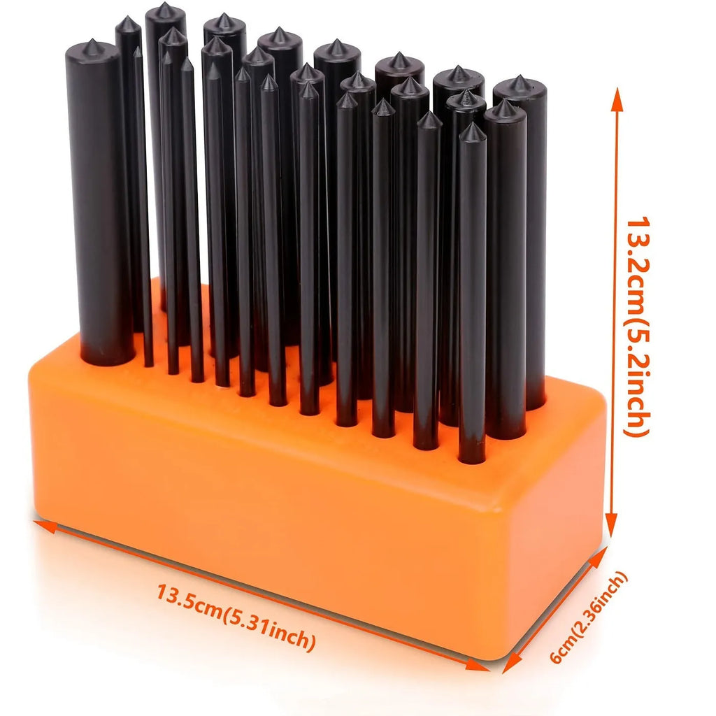 Orange punch needle set with metal punch head accessories for rug hooking crafts