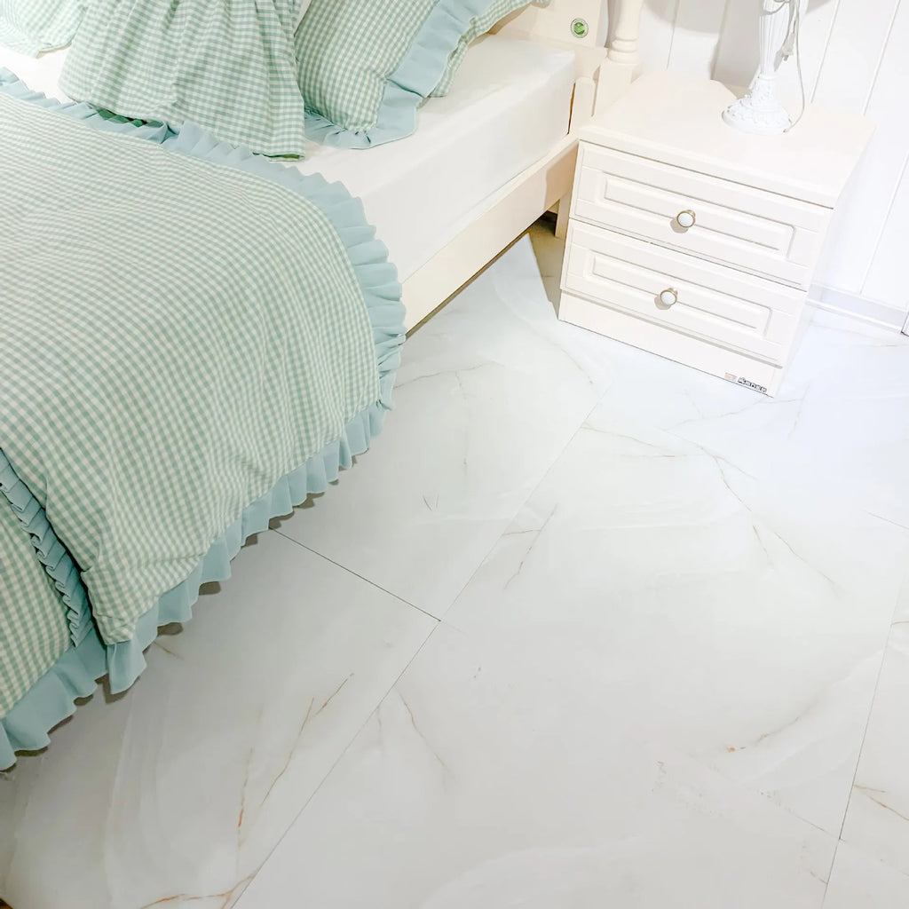 Stone pattern self-adhesive floor tile 600x600mm, moisture-proof, modern simplicity style