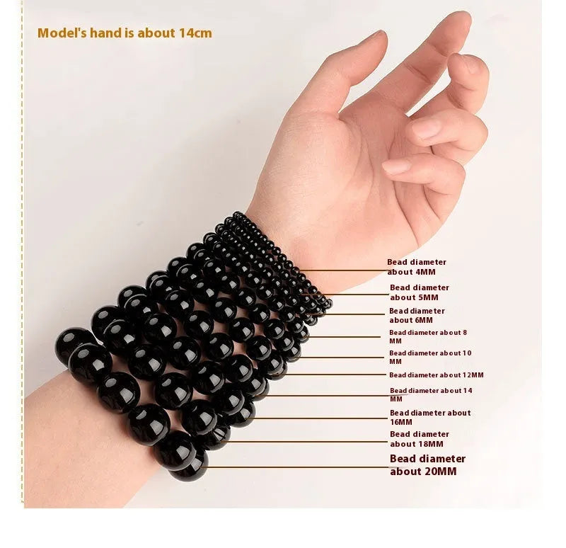 Smokey violet Hetian jade straight cut bracelet with 8x9mm beads on wrist