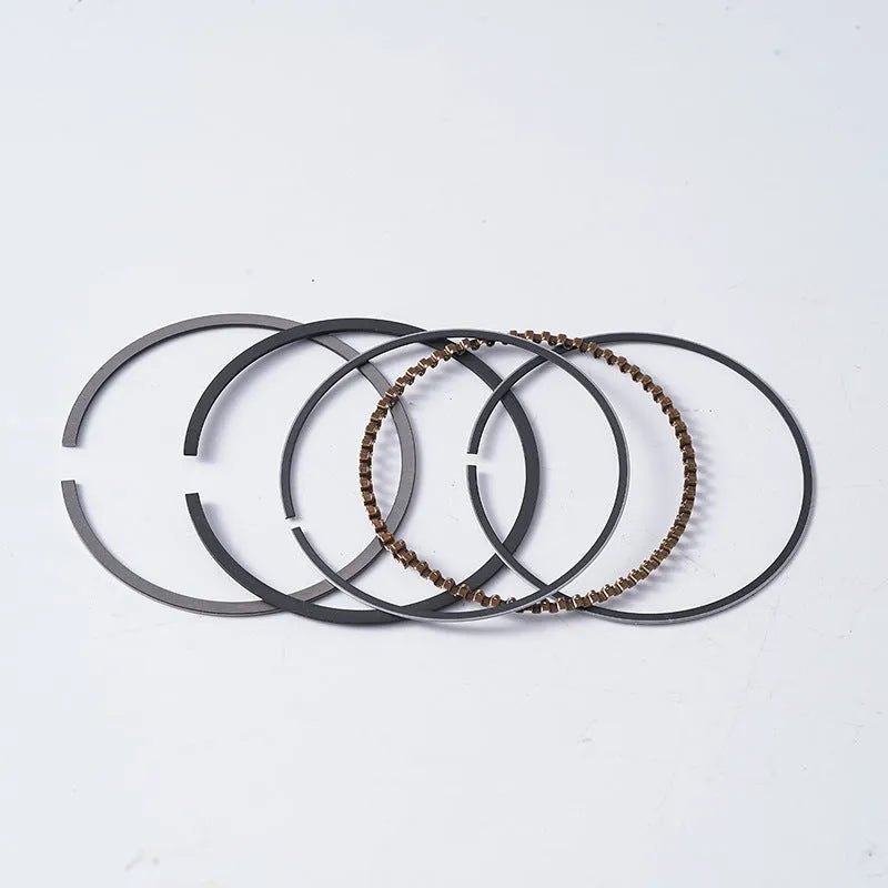 Motorcycle engine piston kit with ring and pin for 57.4mm cylinder diameter
