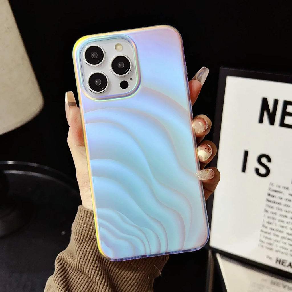 Frosted double-layer TPU PC colour-changing drop-resistant protective cover for iPhone 11-16 Pro Max in feather pattern