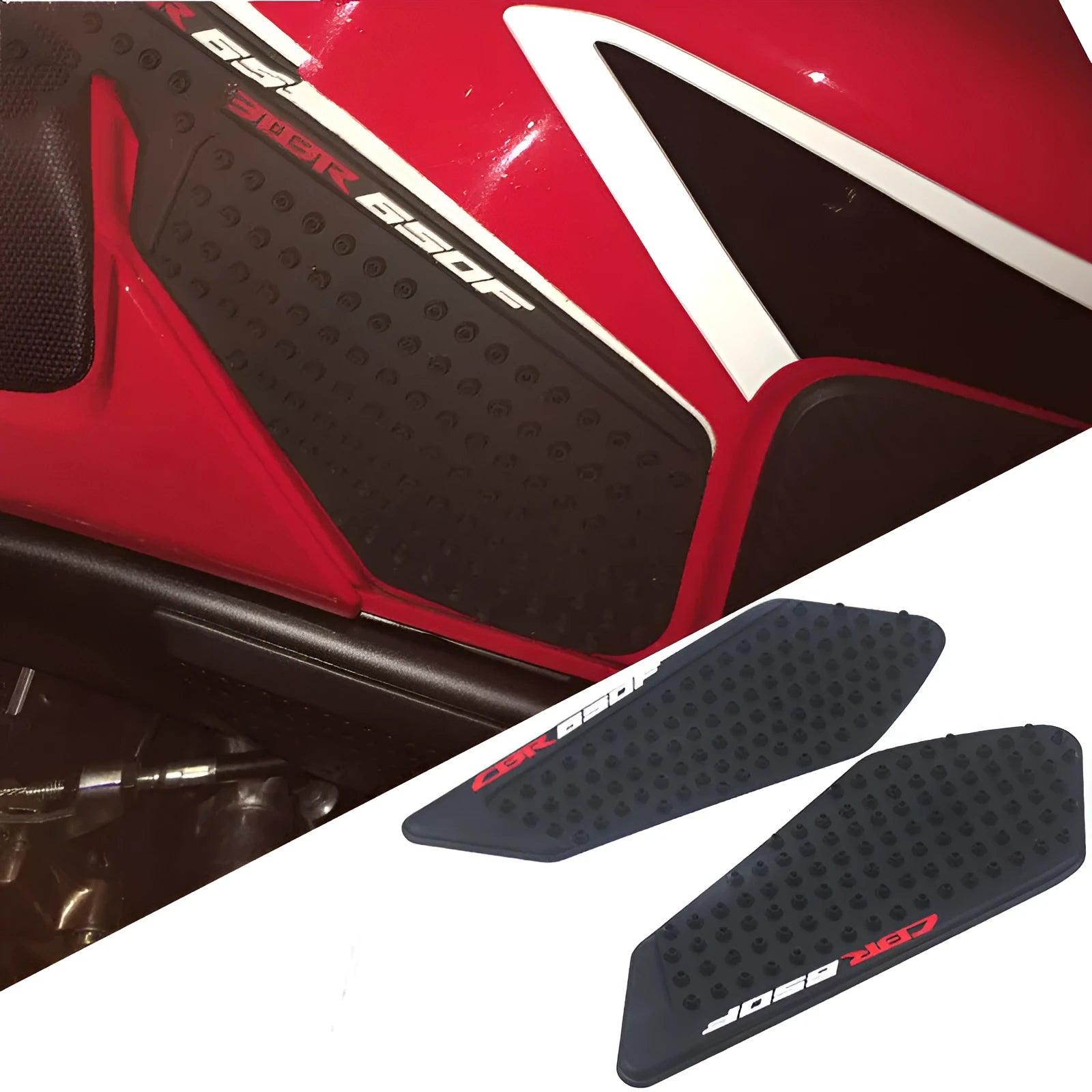 Black plastic non-slip fuel tank sticker for Honda CBR650F 2014-2017 motorcycle