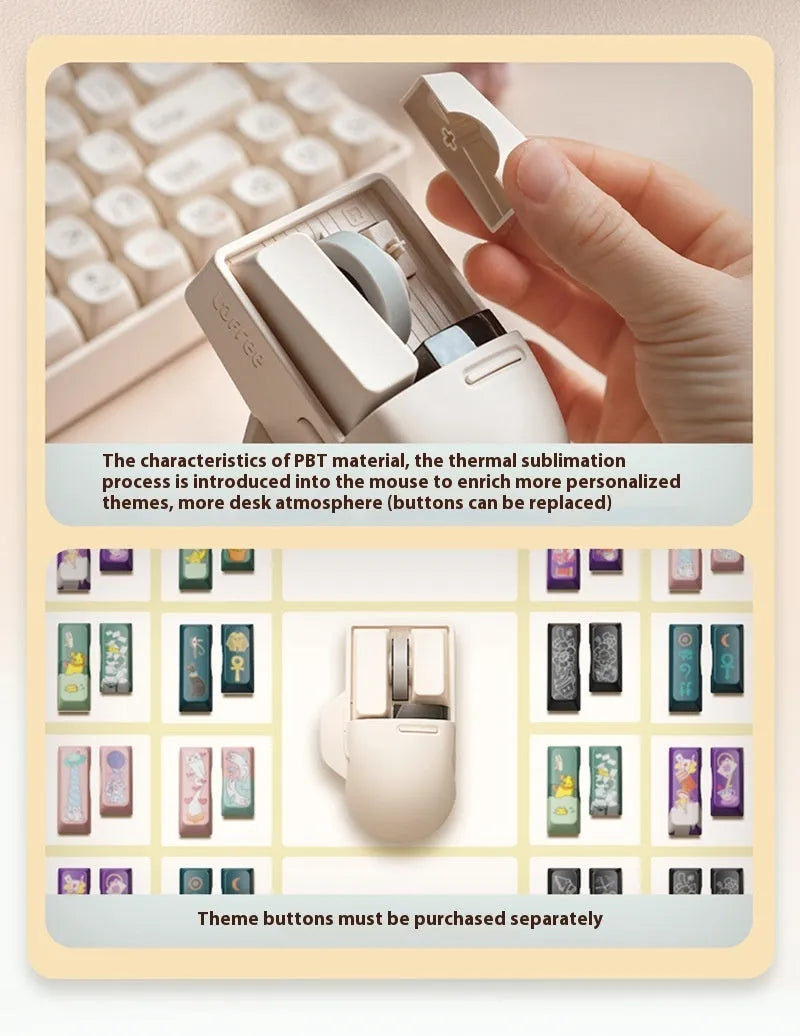 Xiaoqiao tofu colour wireless mouse with USB receiver and Type-C cable