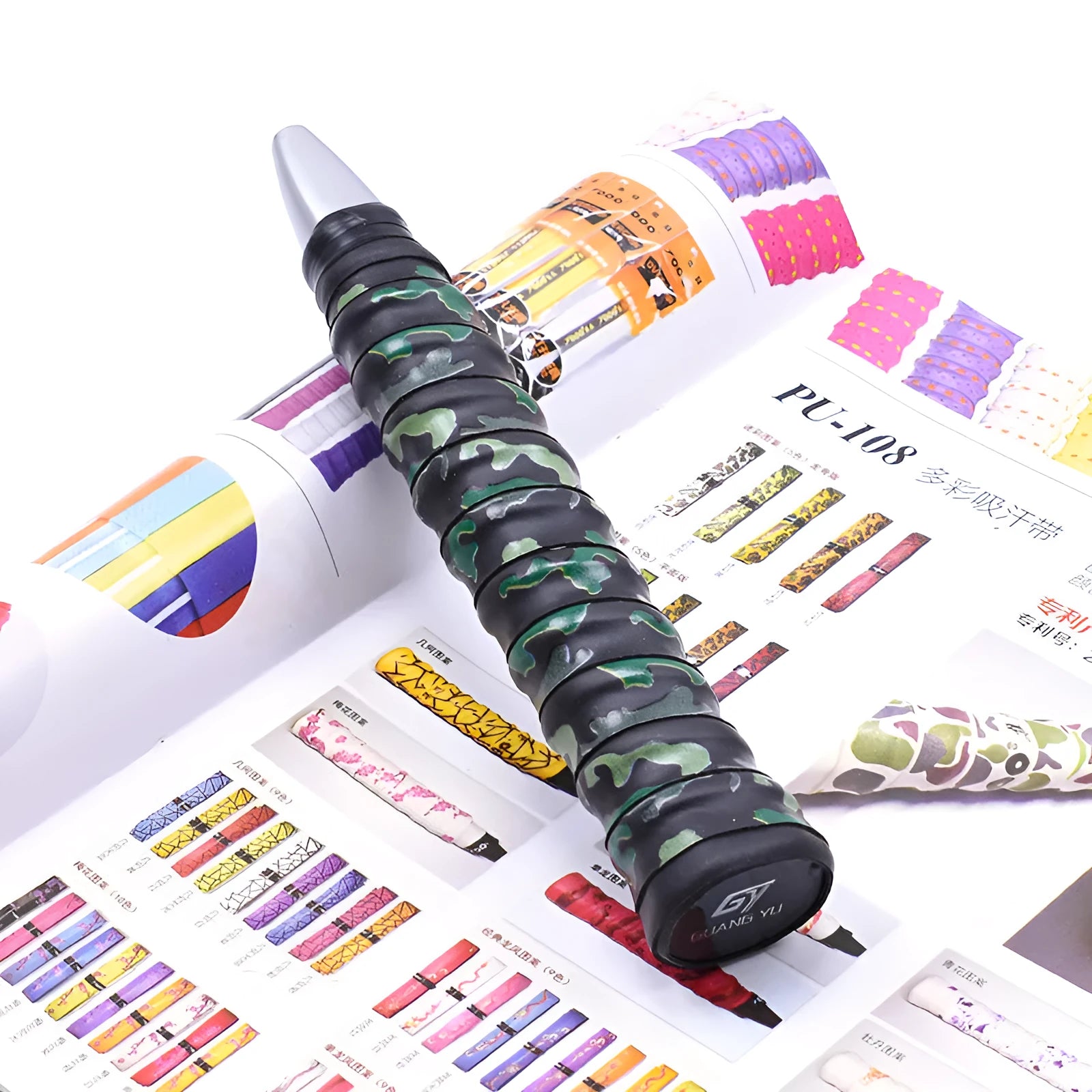 PU camouflage pattern hand gel sweat band winding tape in multiple colour options for sports equipment grip