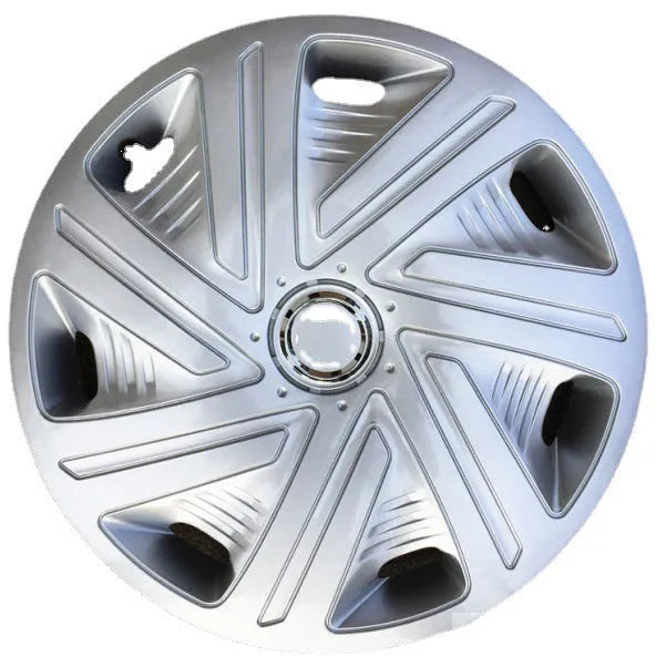 Universal monochrome wheel hub cover in ABS plastic for car decoration.