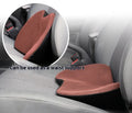 Flat car seat cushion with memory foam filler for height adjustment in vehicle