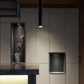 Black round LED surface mounted ceiling downlight with modern design