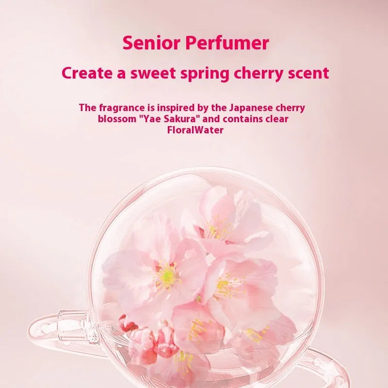 Sakura Blossom shampoo, hair mask, and shower gel set with three 500ml bottles.