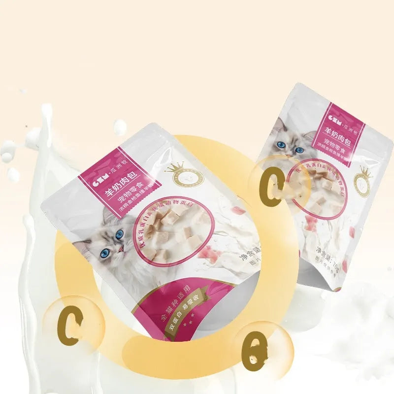 Cat goats milk steamed meat dumpling supplement nutrition snack 70g chicken flavour pack