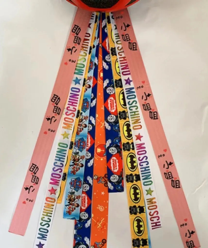 Children's helmet decorative streamers in multiple colours for skating and ski safety gear