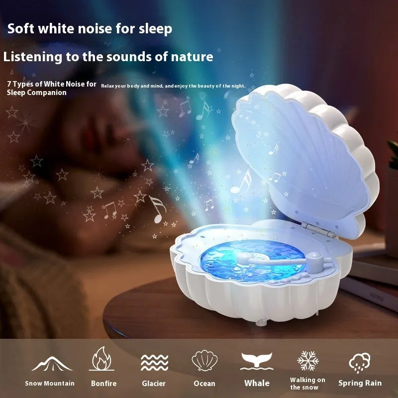 Retro vinyl record player shell lamp with LED lighting and Bluetooth speaker in blue colour option