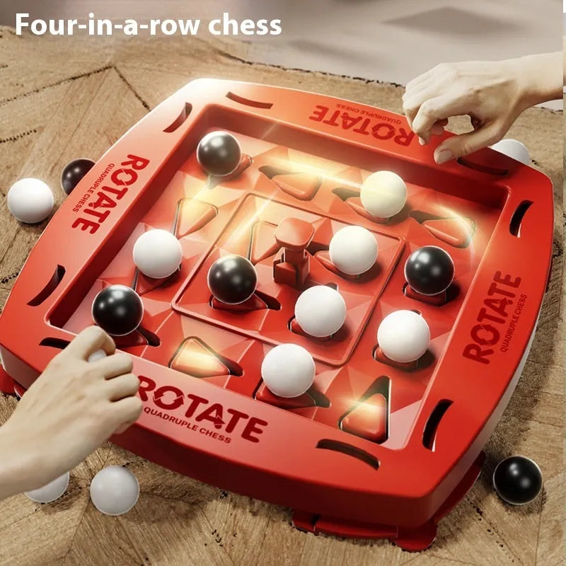 Track Logic Chess educational board game with black and white beads in colour box package, for teenagers aged 7 to 14