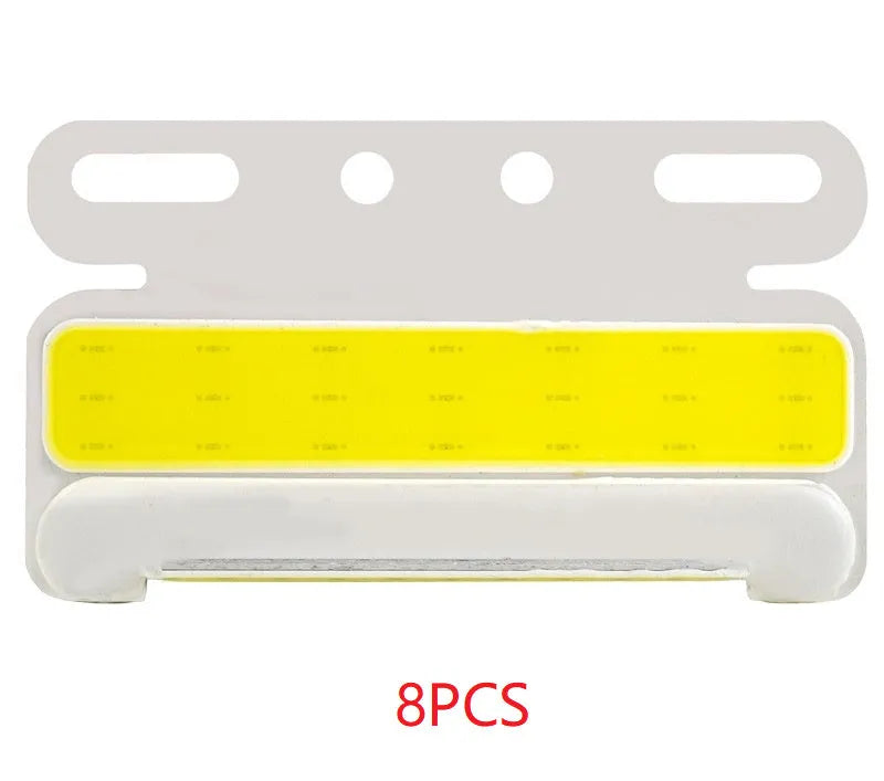 12V 24V COB LED truck side marker light in aluminium alloy housing, showing colour options.