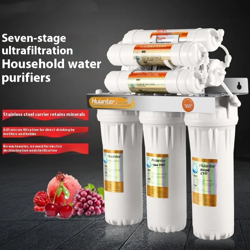 White plastic water filter element for direct drinking tap water purification systems