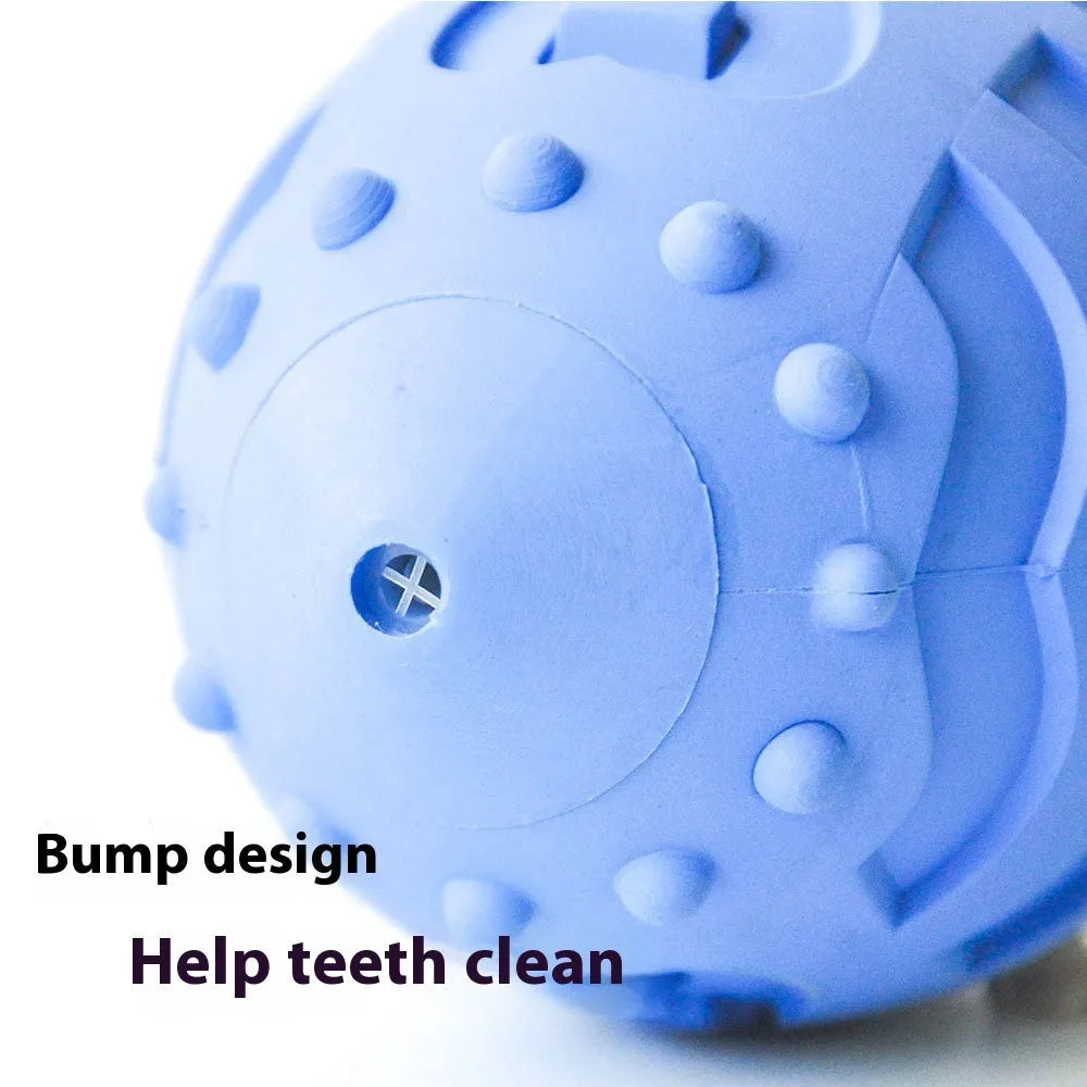 Light green thickened rubber dog rugby ball toy for bite-resistant chewing and teeth cleaning