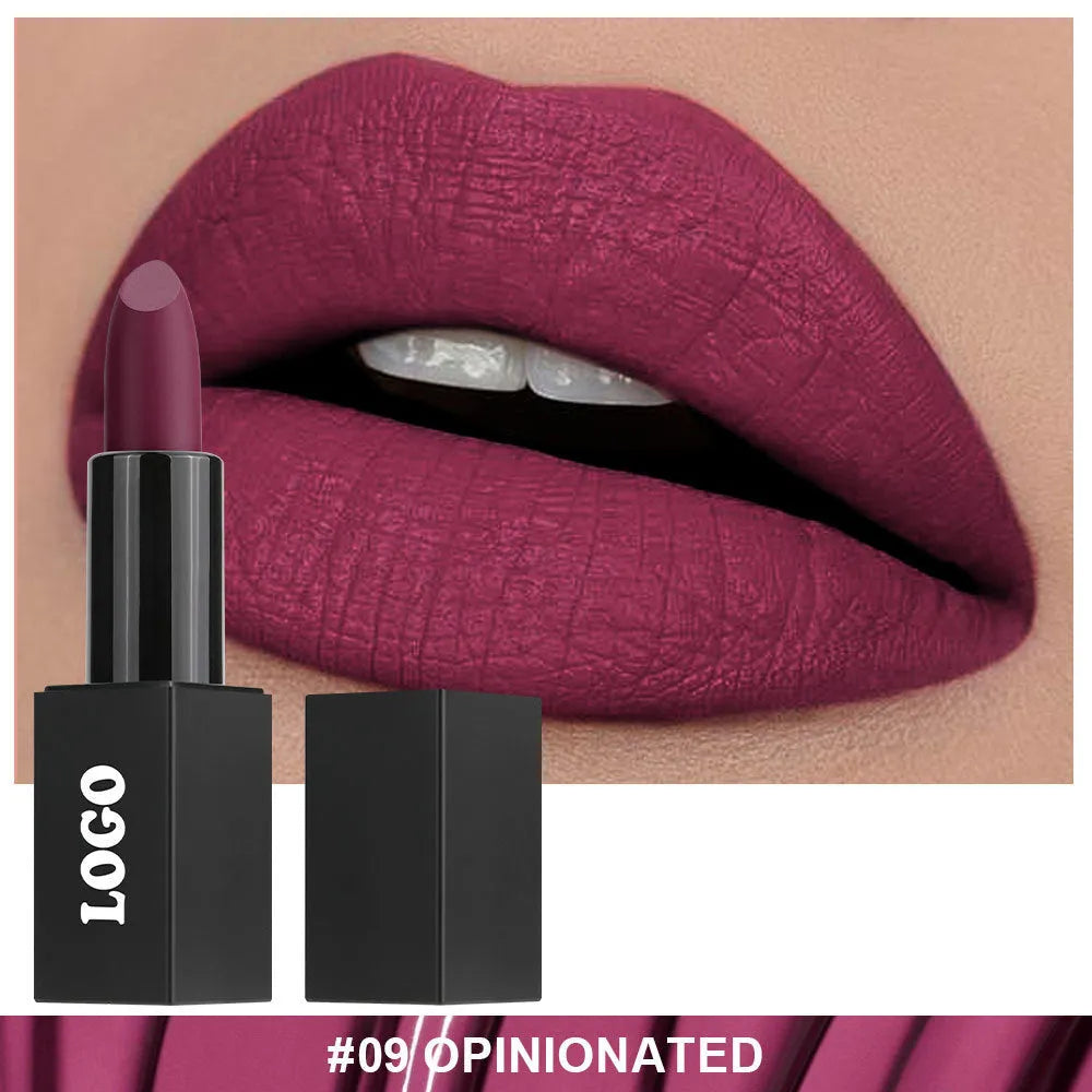 Matte finish lipstick in waterproof formula with 24 shade options