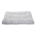 Washable plush dog bed mat in rose velvet with anti-slip bottom, available in sizes S to XXL
