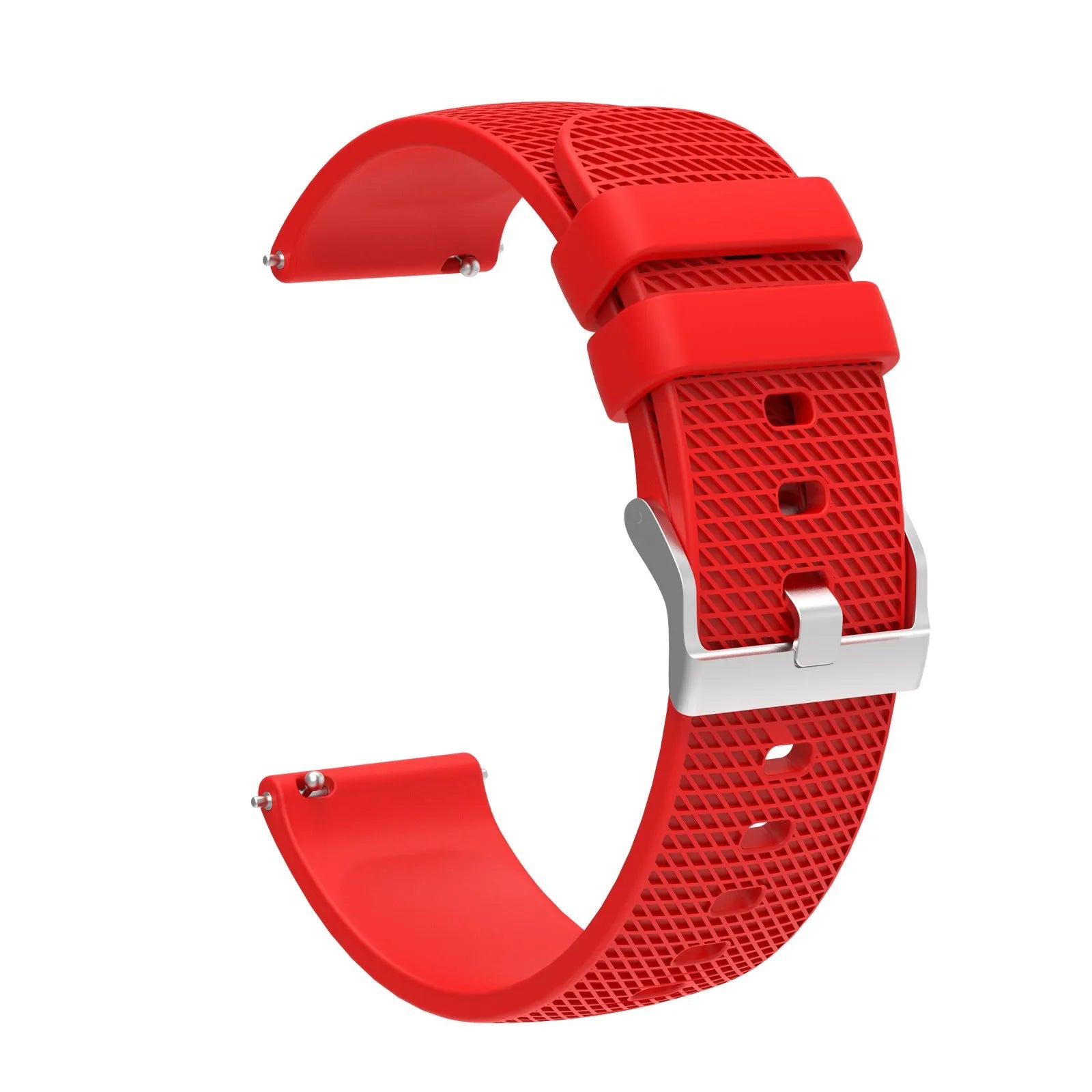 Grid pattern silicone watch strap compatible with Vivoactive 4 GTS GT3 in multiple colours and widths 18mm 20mm 22mm