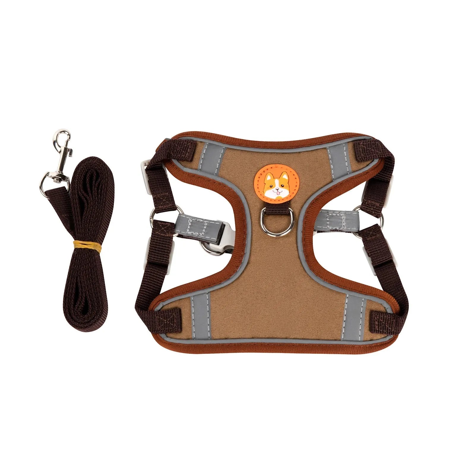 Adjustable dog harness with haulage rope system and chest strap in multiple colour options