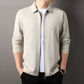 Men's casual business jacket in polyester fibre, long sleeves, straight hem, available in black